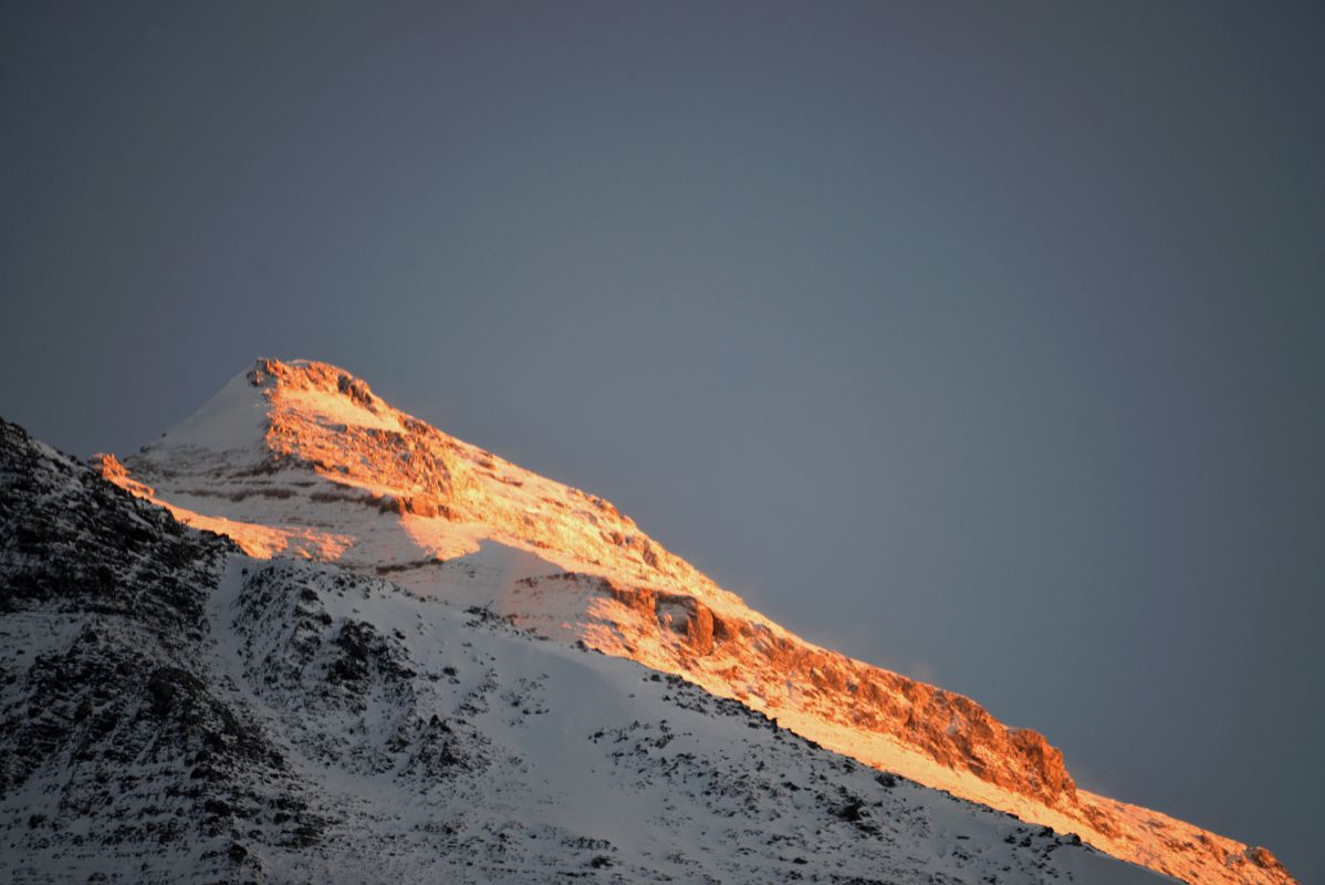 09 Mount Everest North Face Summit Blazes Orange At Sunset From Mount Everest North Face Advanced Base Camp 6400m In Tibet